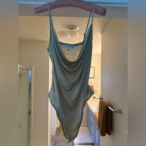 And Now This tan bodysuit